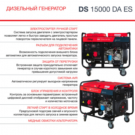 Дизельный генератор Fubag Дизельный генератор трёхфазный FUBAG DS 15000 DA ES